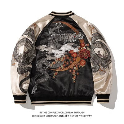 Jacket Coat Cotton Coat Men's Embroidered Nine-tailed Fox National Style Cotton