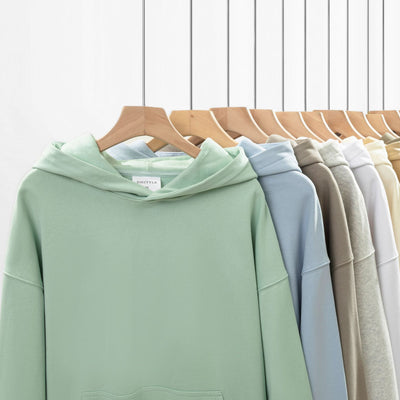 Drop Shoulder Hooded Pullover Men's Autumn And Winter Hoodie