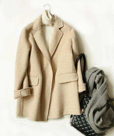 Hand-sewn Double-sided Wool Velvet Coat Ladies Suit